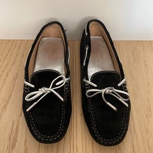 Tod’s Black Suede Loafers